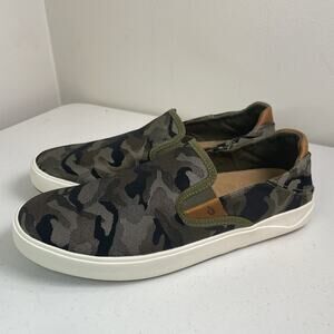 OluKai Men's Size 10 Shoes Lae'ahi Pa'i Slip-On Camouflage NEW OPEN BOX Green